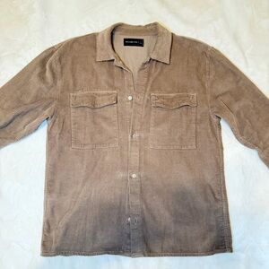 Abercrombie & Fitch Tan Corduroy Shirt Jacket